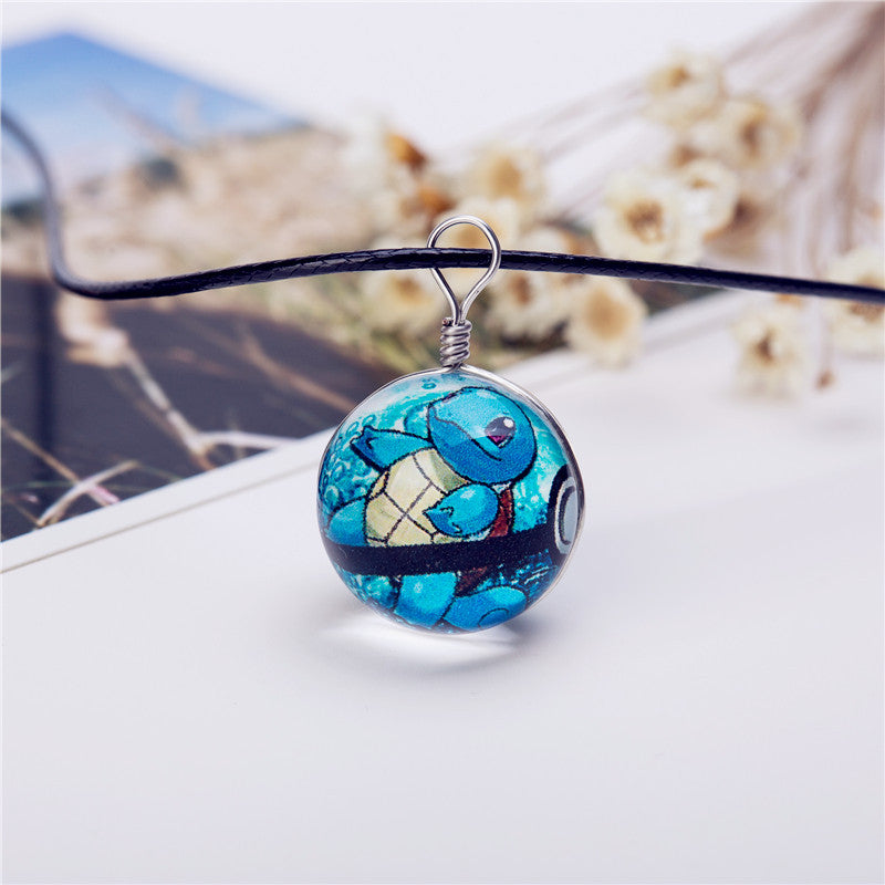 Glass Jewelry Pokeball Necklace Pokemon Ball