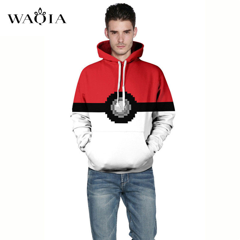 2017 Men Women Casual Pokemon Pullovers Sweatershirts for Winter and Autumn