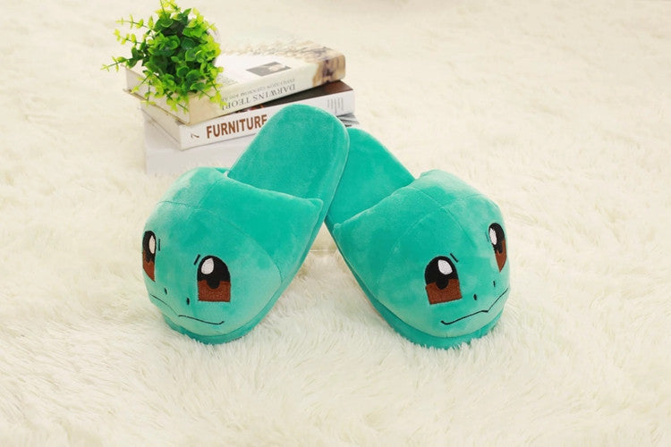 Plush cute 1 pair Pokemon Pikachu slippers warm