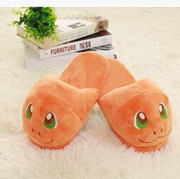 Plush cute 1 pair Pokemon Pikachu slippers warm