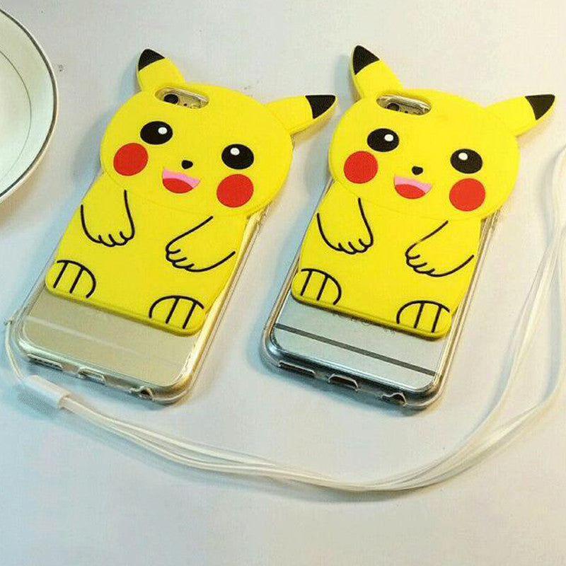 Ultra-thin Fashion 3D Pokemon Pikachu For Apple iphone 5 5S 6 6S 7 Plus phone case