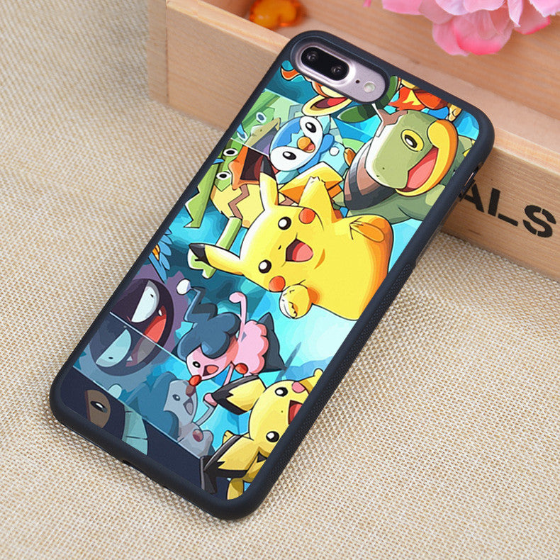 PIKACHUS POKEMONS ANIME Soft Rubber Mobile Phone Cases For iPhone 6 6S Plus 7 7 Plus 5 5S 5C SE 4 4S