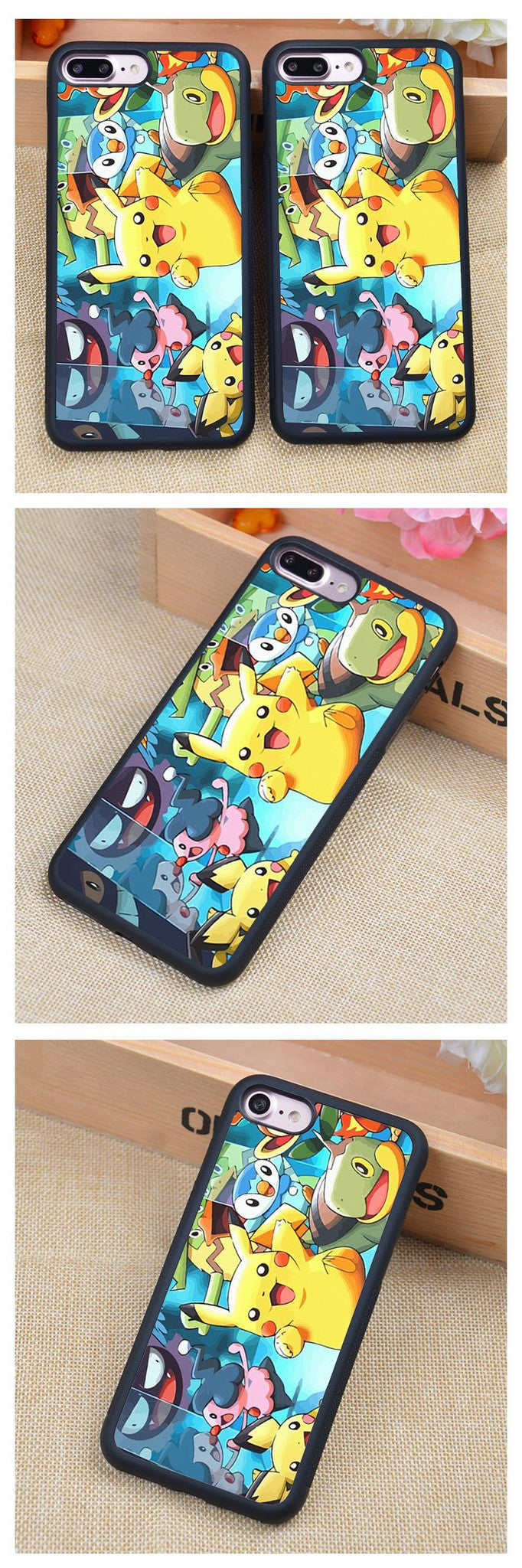 PIKACHUS POKEMONS ANIME Soft Rubber Mobile Phone Cases For iPhone 6 6S Plus 7 7 Plus 5 5S 5C SE 4 4S