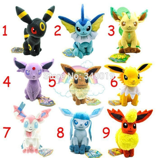 Pokemon  plush toy 9 pcs/set 17-21 cm