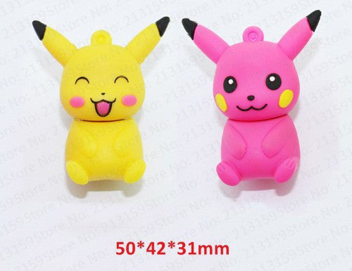 Pokemon Pikachu shape USB Flash Drive  Real capacity 4GB 8GB 16GB 32GB S239
