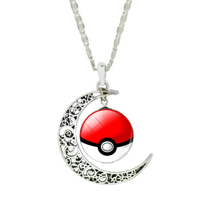 Jewelry Silver Plated with Glass Cabochon Pokemon