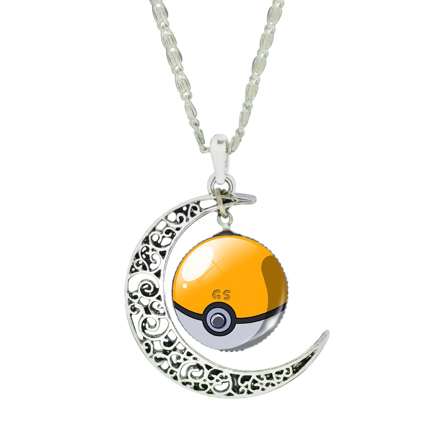 Jewelry Silver Plated with Glass Cabochon Pokemon