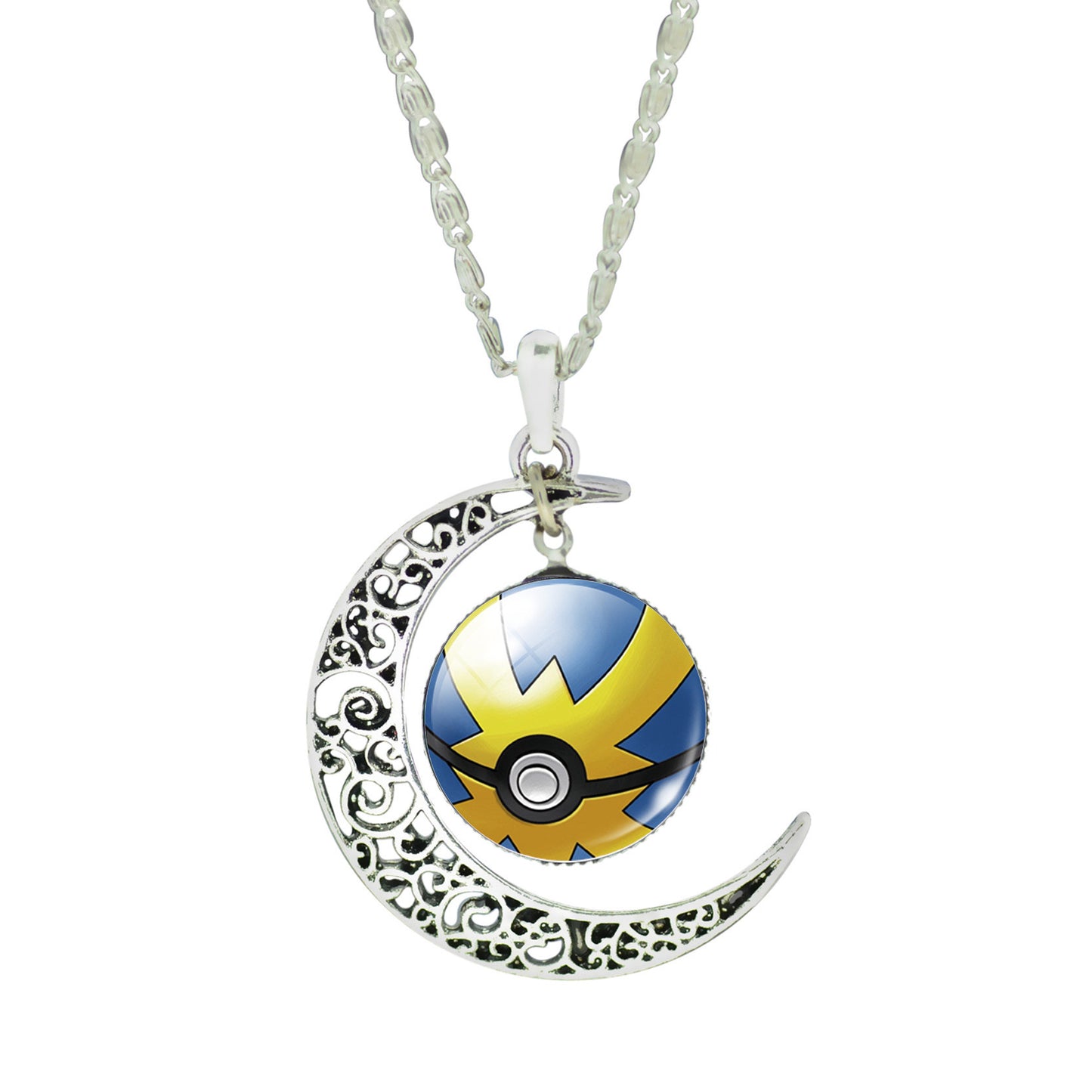Jewelry Silver Plated with Glass Cabochon Pokemon
