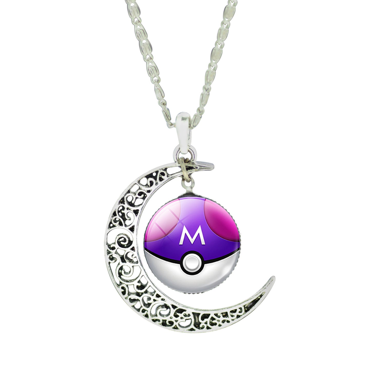 Jewelry Silver Plated with Glass Cabochon Pokemon