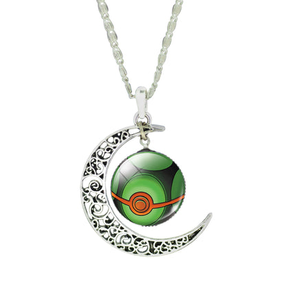 Jewelry Silver Plated with Glass Cabochon Pokemon