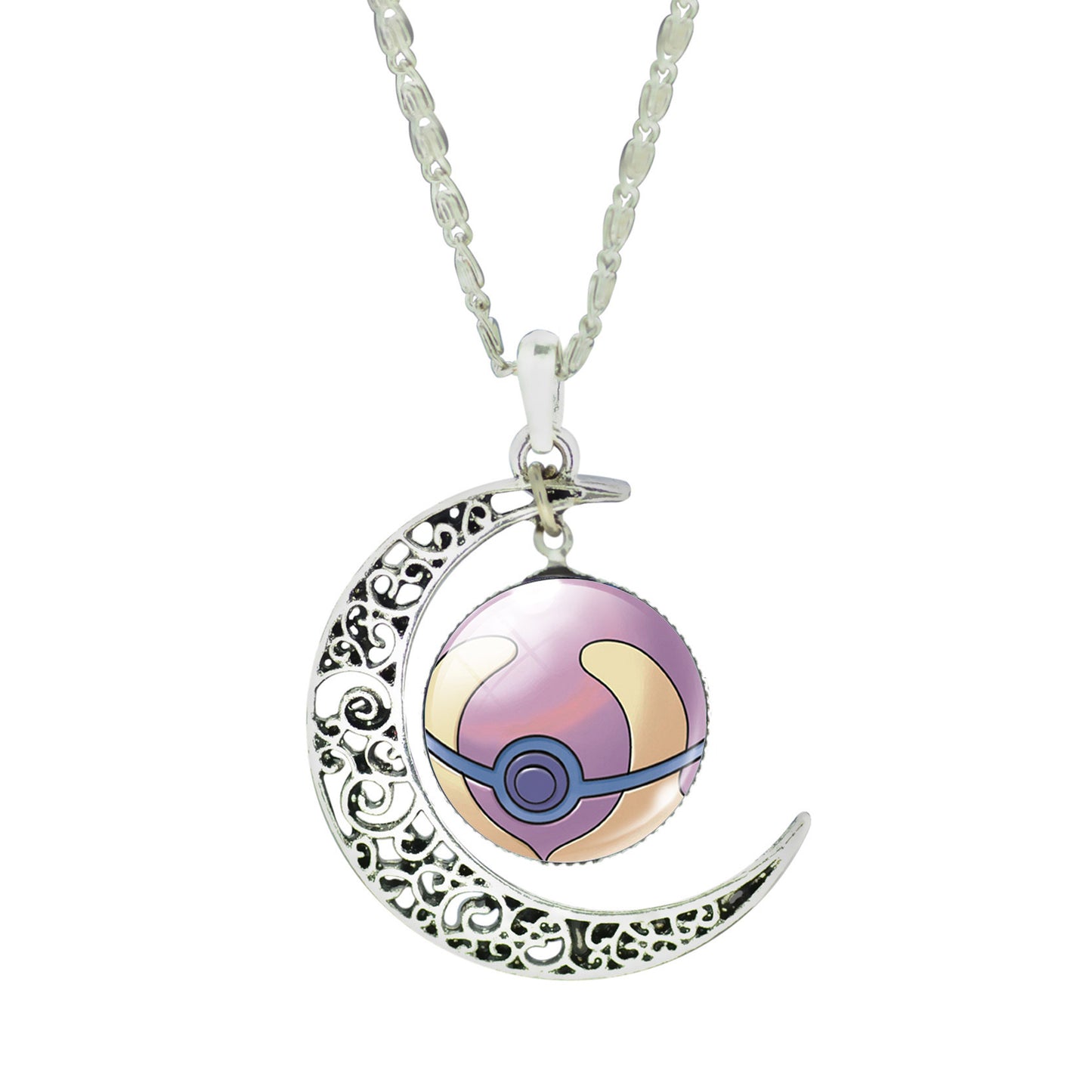 Jewelry Silver Plated with Glass Cabochon Pokemon