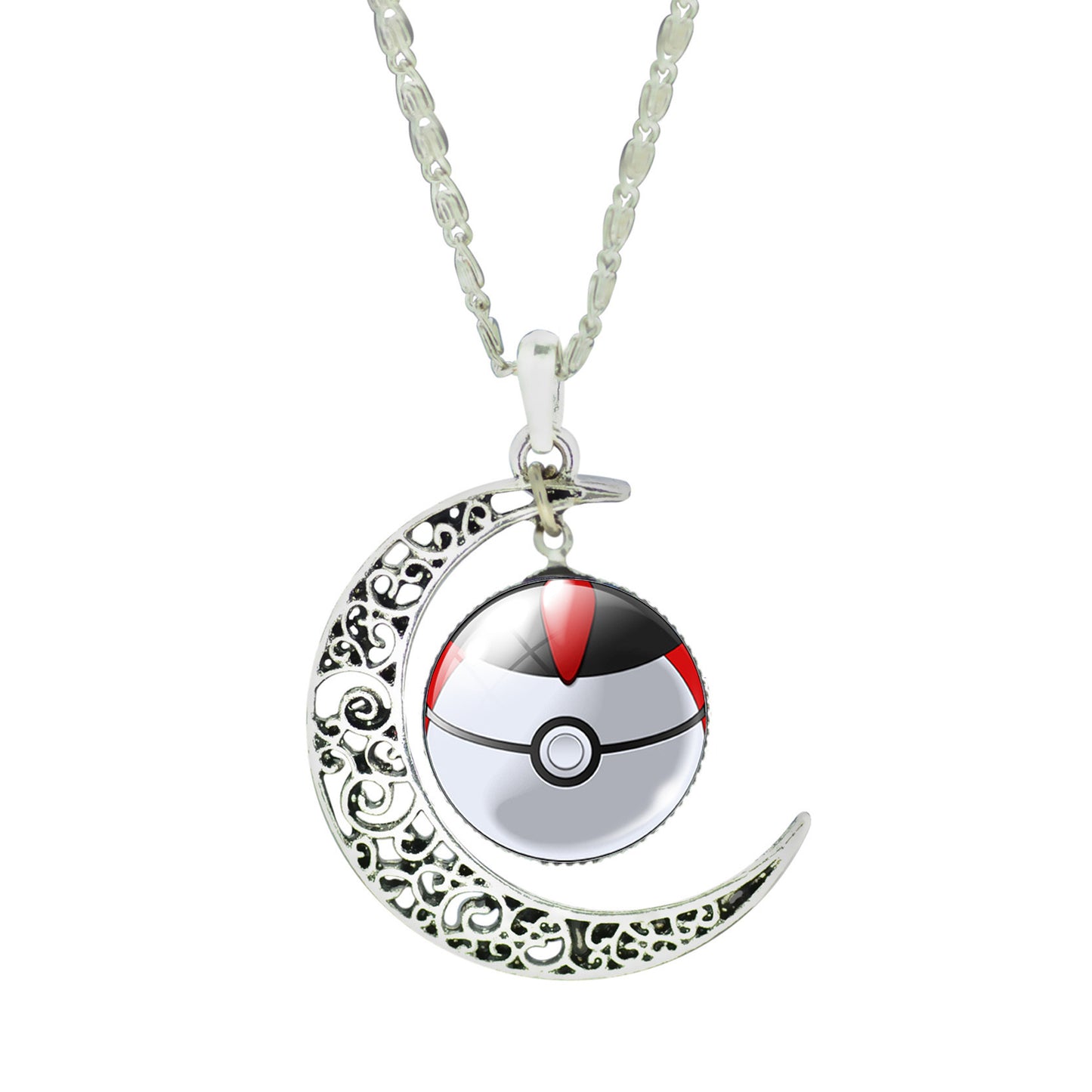 Jewelry Silver Plated with Glass Cabochon Pokemon