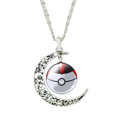 Jewelry Silver Plated with Glass Cabochon Pokemon