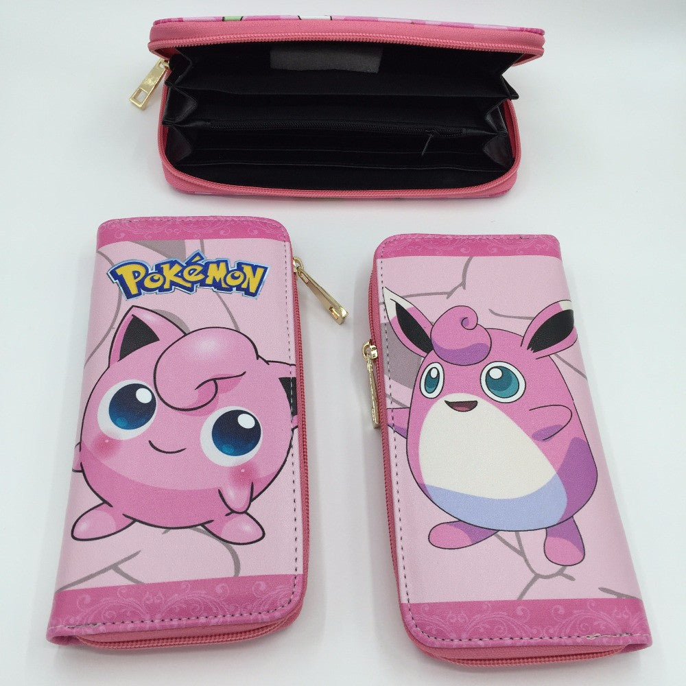 Free Shipping Pokemon wallet /long zipper wallet