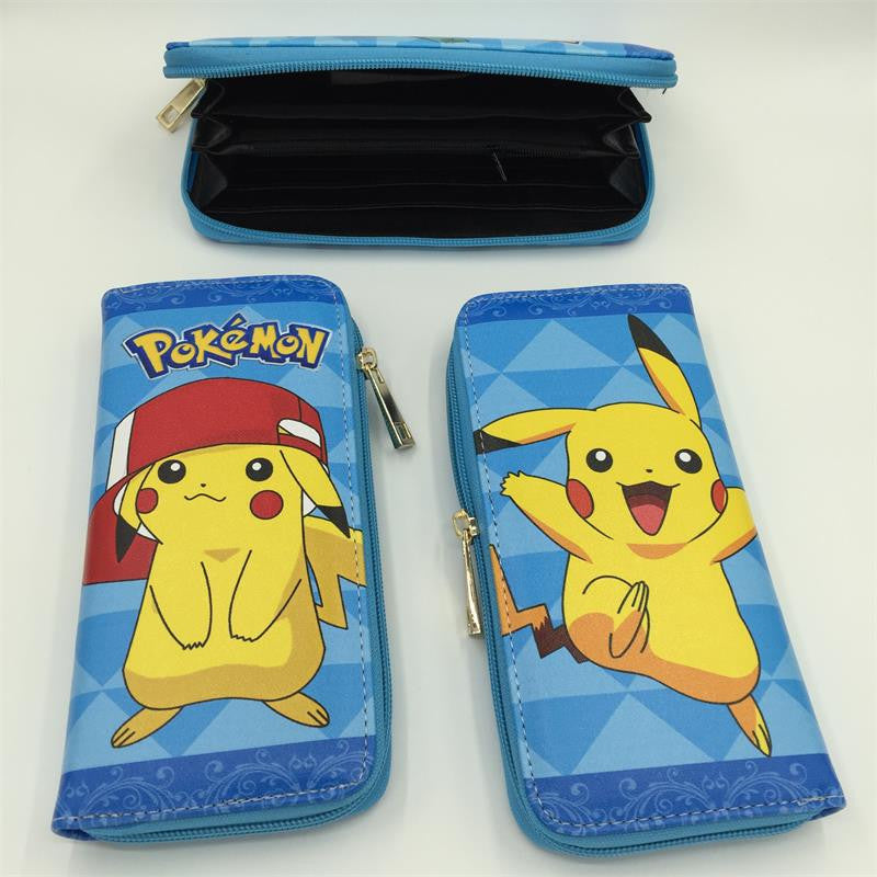 Free Shipping Pokemon wallet /long zipper wallet