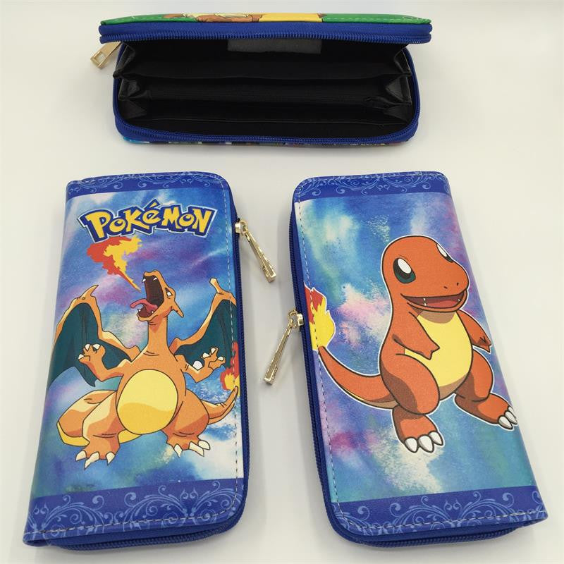 Free Shipping Pokemon wallet /long zipper wallet