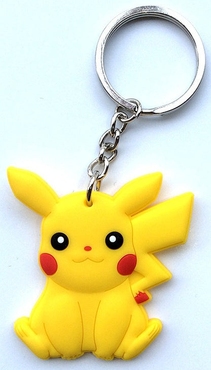 Poke Ball Key chain Pikachu Pokemon  pvc key ring holder keyrings pendant Jewelry chaveiro gift