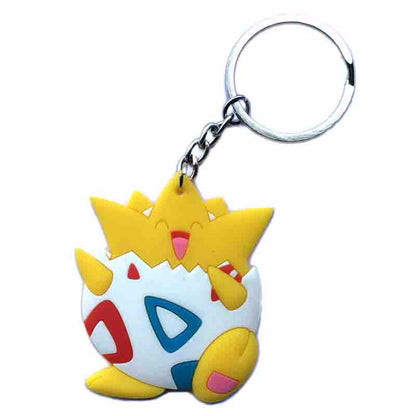 Poke Ball Key chain Pikachu Pokemon  pvc key ring holder keyrings pendant Jewelry chaveiro gift