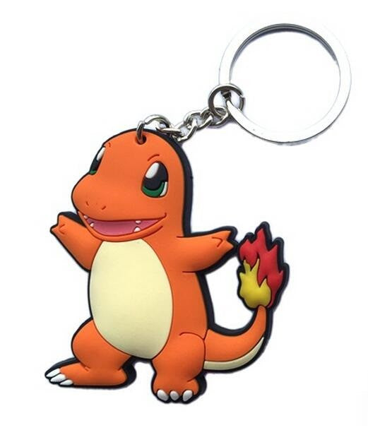 Poke Ball Key chain Pikachu Pokemon  pvc key ring holder keyrings pendant Jewelry chaveiro gift