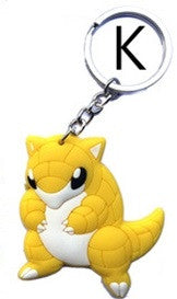 Poke Ball Key chain Pikachu Pokemon  pvc key ring holder keyrings pendant Jewelry chaveiro gift