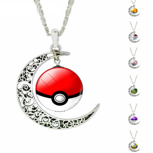 Pokemon Go Charm Necklace Fashion Poke Ball Chain Necklaces