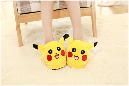 Plush cute 1 pair  Pokemon Pikachu  slippers warm