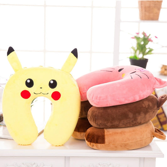 Cute 1pc 32cm Pokemon Pikachu plush car office sofy rest pacify U neck pillow