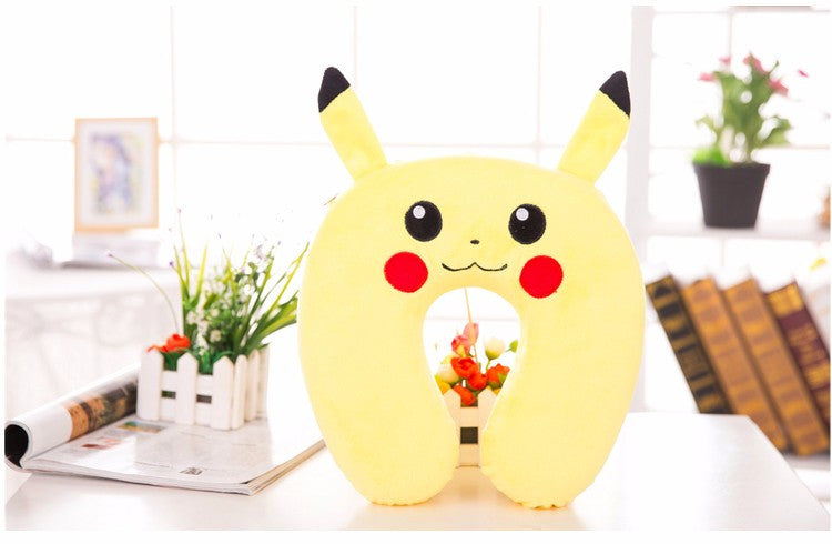 Cute 1pc 32cm Pokemon Pikachu plush car office sofy rest pacify U neck pillow