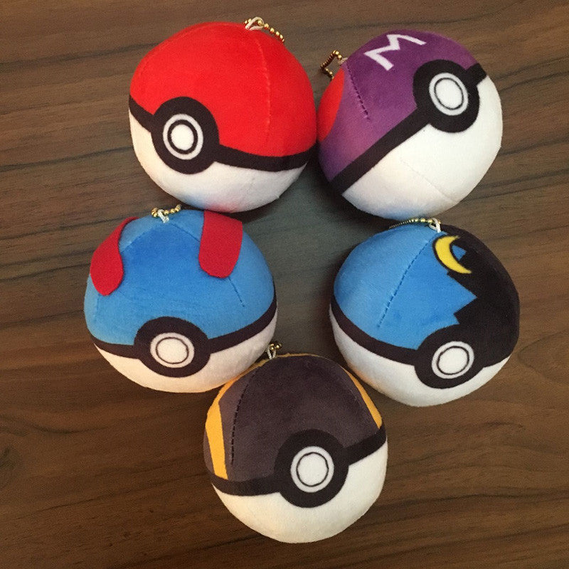 Cashmere pokemon  ball phone pendant key ornaments