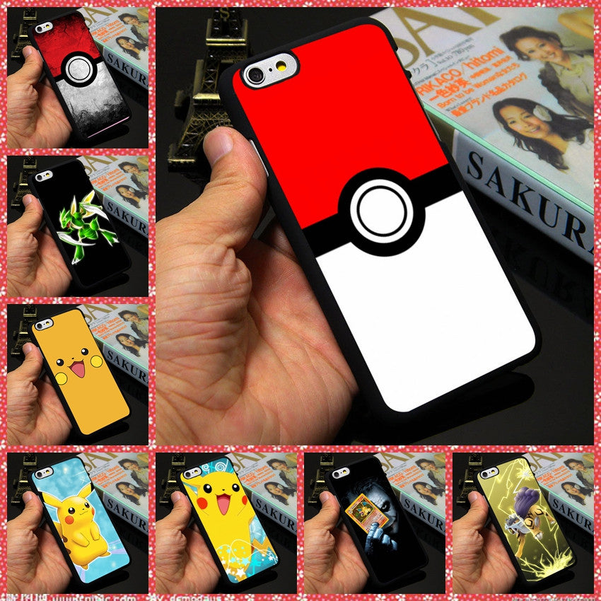 Pokemon Go  Case for Apple iPhone 7 4 4s 5 SE 5s 5c 6 6s plus Pokeball Cover 4.7 5.5 inch