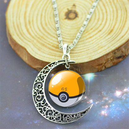 Jewelry Silver Plated with Glass Cabochon Pokemon