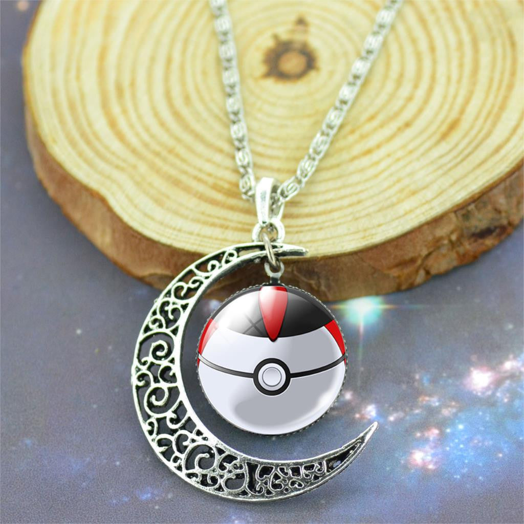 Jewelry Silver Plated with Glass Cabochon Pokemon