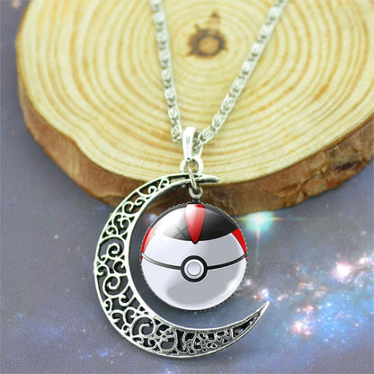 Jewelry Silver Plated with Glass Cabochon Pokemon